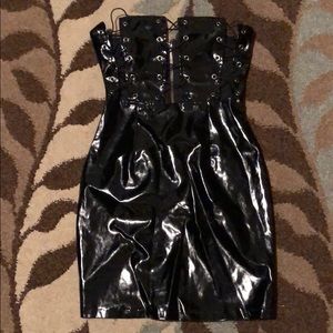 pretty little thing latex dress